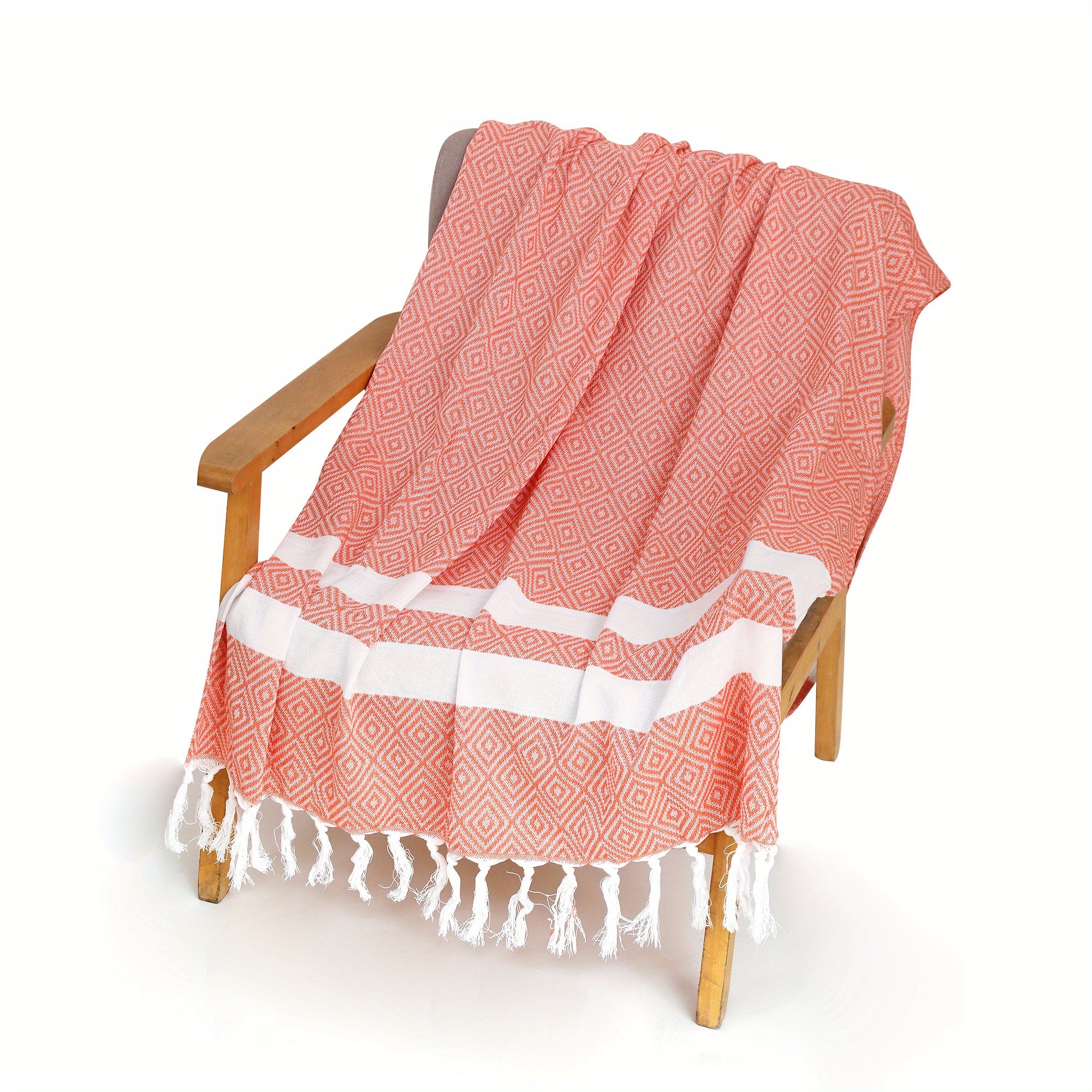 Cotton Woven Beach Towel Soft Bath Sheet Quick Dry 100x180cm