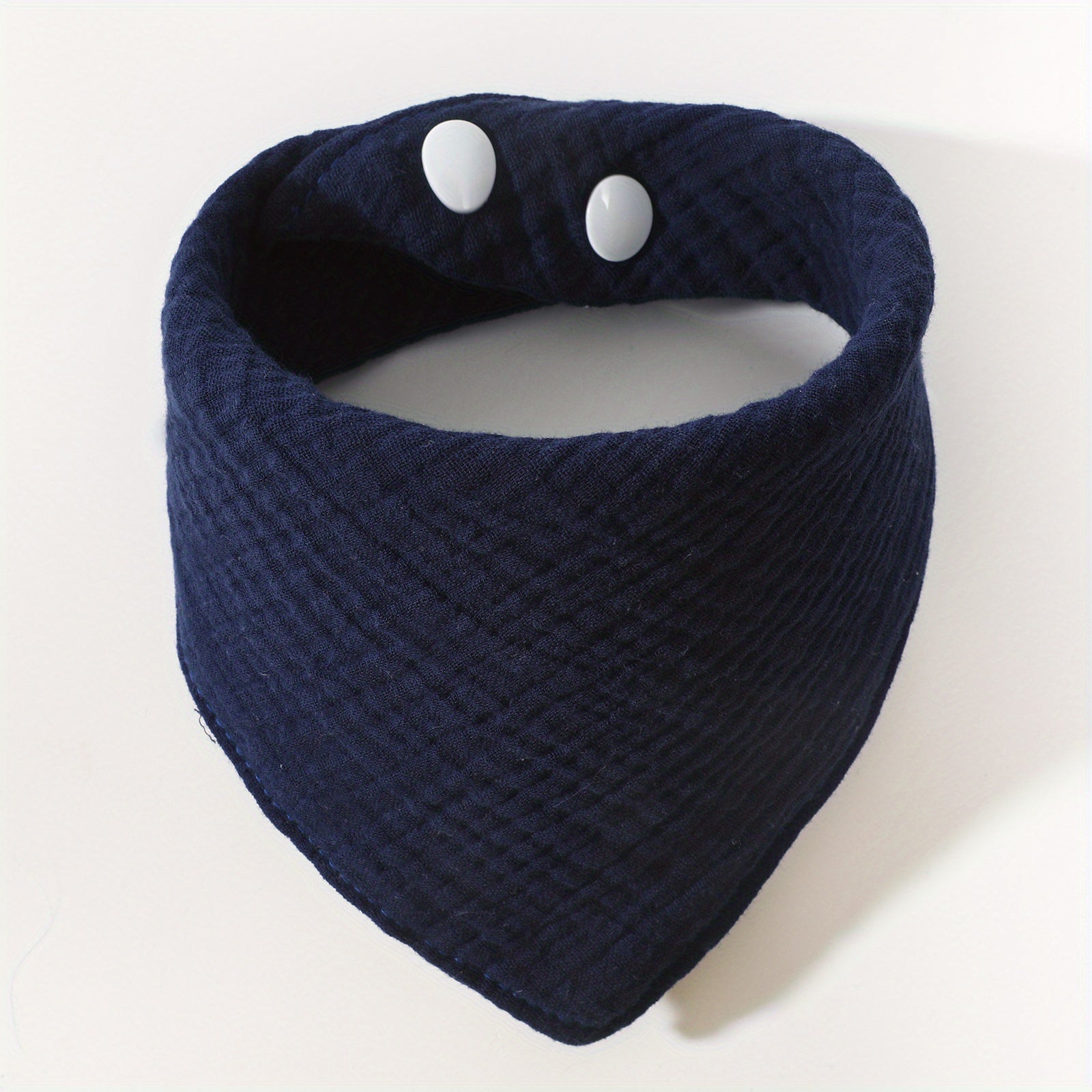 Soft Baby Bib Triangle Scarf Snap Closure Absorbent Feeding Bib