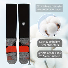 Men's Thick Padded Knee Socks 3 Pairs for Running Soccer Cycling