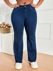 High Stretch Flared Leg Jeans