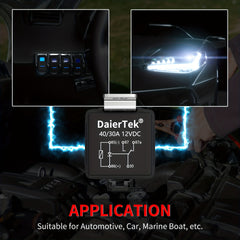 12V 30 40A 5 Pin SPDT Waterproof Relay With Socket