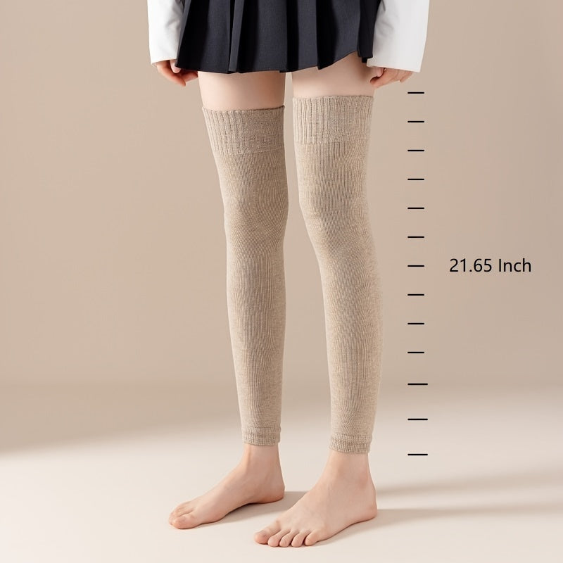 Women's Cable Knit Thigh High Socks Over the Knee Long Warm Leg Warmers Winter