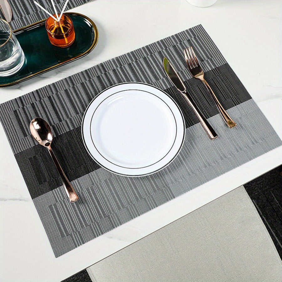 Woven Placemat Square Table Mat for Dining Table Washable Kitchen Placemat