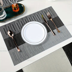 Woven Placemat Square Table Mat for Dining Table Washable Kitchen Placemat
