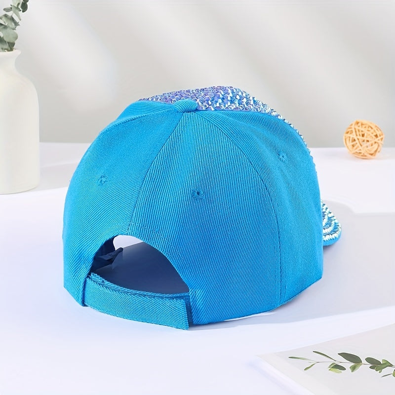 Rhinestone Baseball Cap Y2K Dad Hats Sparkly Sun Hat