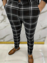 Retro Style Palid Slacks Men s Casual Slightly Stretch Pants