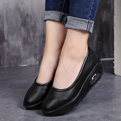 Women's Slip On Nurse Wedge Shoes Waterproof Non Slip Casual Sneakers