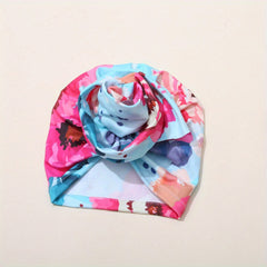 Infant Indian Cap with Large Flower Print