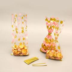 50pcs Polka Dot Gift Bag for Birthday Candy Packaging