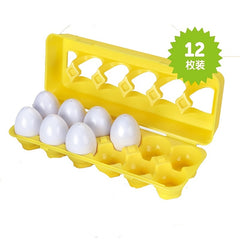 12 Sets of Eggs Shape Matching Puzzle for Early Learning