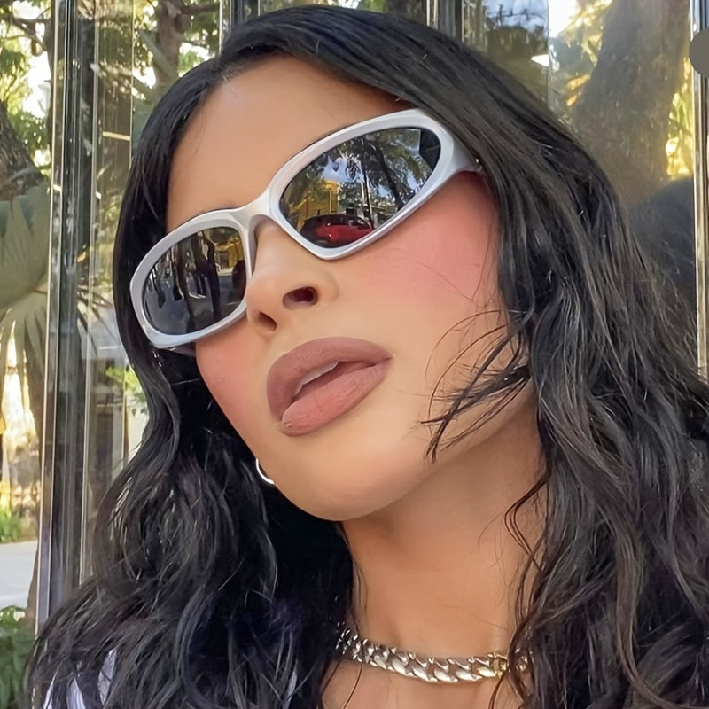 Y2K Wrap Around Sunglasses Vintage Boho UV400 Eye Protection