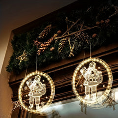 LED Christmas Window Lights Decorations - Hanging 3D Lights for Fireplace