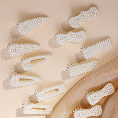 Adorable Pearl Hair Clips Set for Girls' Parties