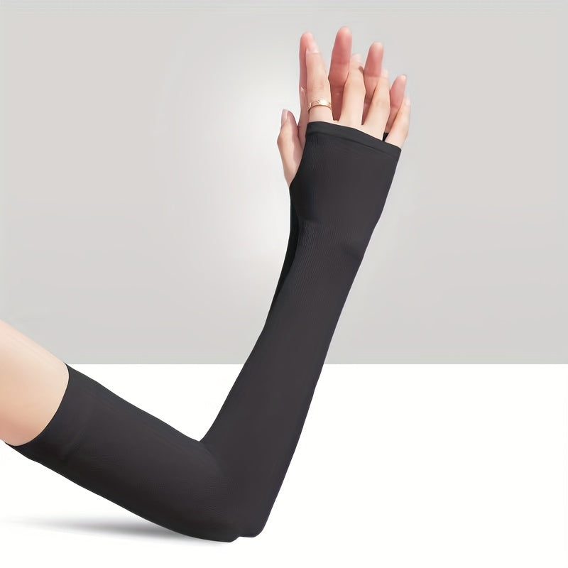 Ice Feeling Sunscreen Sleeve Solid Long Arm UV Protection Sleeve