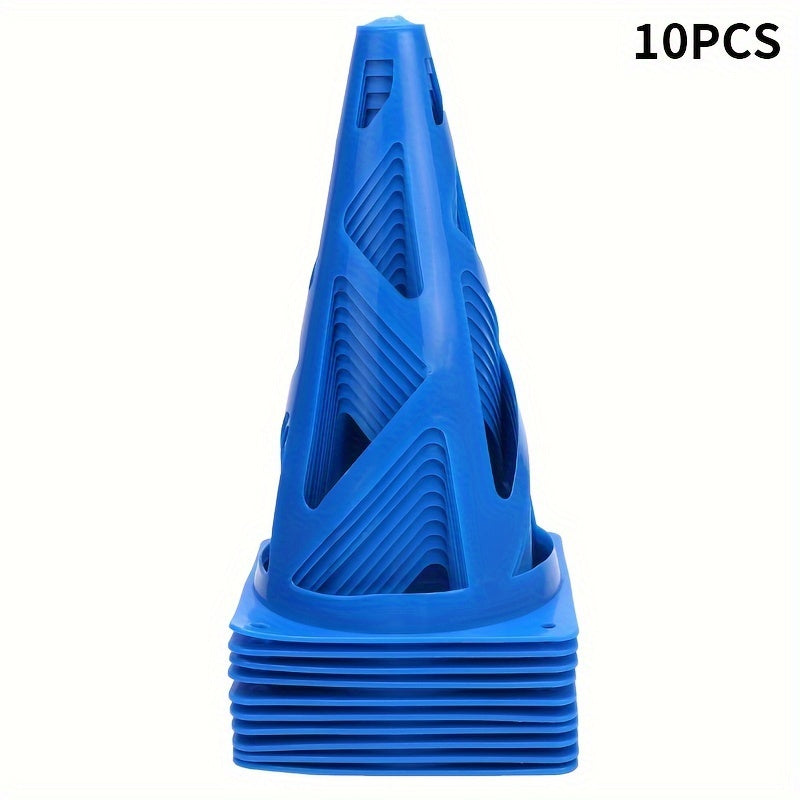 10pcs Training Cone Cylinder Sport Football Soccer Rugby Obstacles
