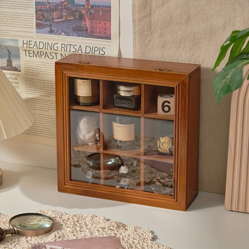 Retro Nine Grid Checkered Storage Box