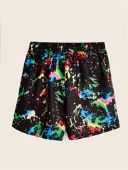 Graphic Print Drawstring Shorts for Women