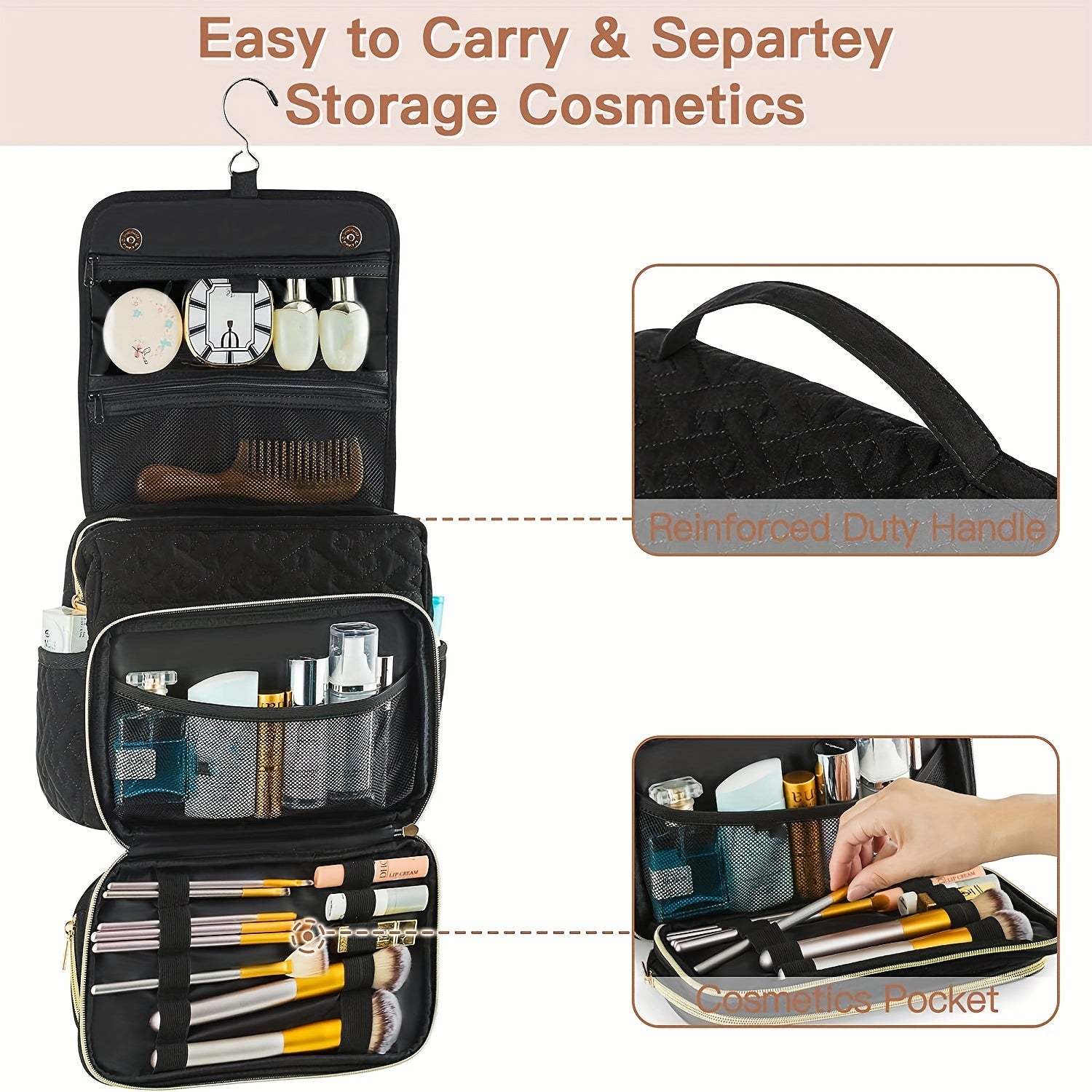 Women's Travel Toiletry Bag Makeup Organizer Waterproof Dopp Kit