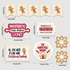 Christmas Layered Tray Decor Biscuit Man House Snowflake Winter Warm Christmas