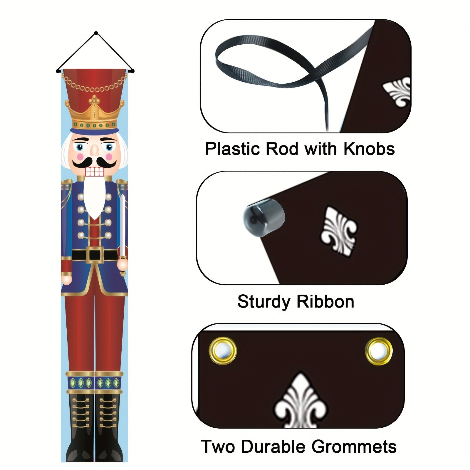 Nutcracker Christmas Decorations Outdoor Life Size Soldier Model Banners