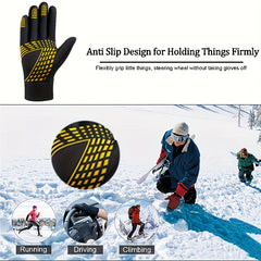 Winter Warm Gloves Windproof Cycling Ski Motorcycle Gloves Touch Screen