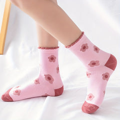 5 Pairs Lace Princess Socks for Baby Girls Spring Autumn Winter