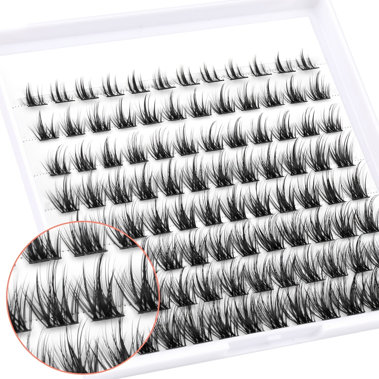 96pcs Wispy Lash Clusters DIY Eyelash Extensions C D Curling 8-16mm