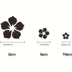 3D Flower DIY Wall Decoration Silvery