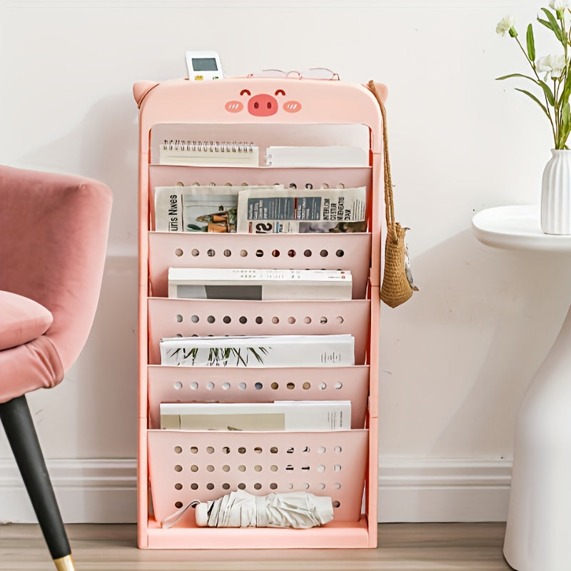 Movable Classroom Bookshelf Desk for Student Learning
