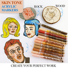 12pcs Acrylic Marker Pen Animation Graffiti Brush Body Painting Pen