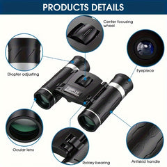 HD Compact Binoculars with BAK4 Prism for Bird Watching Hiking Travel
