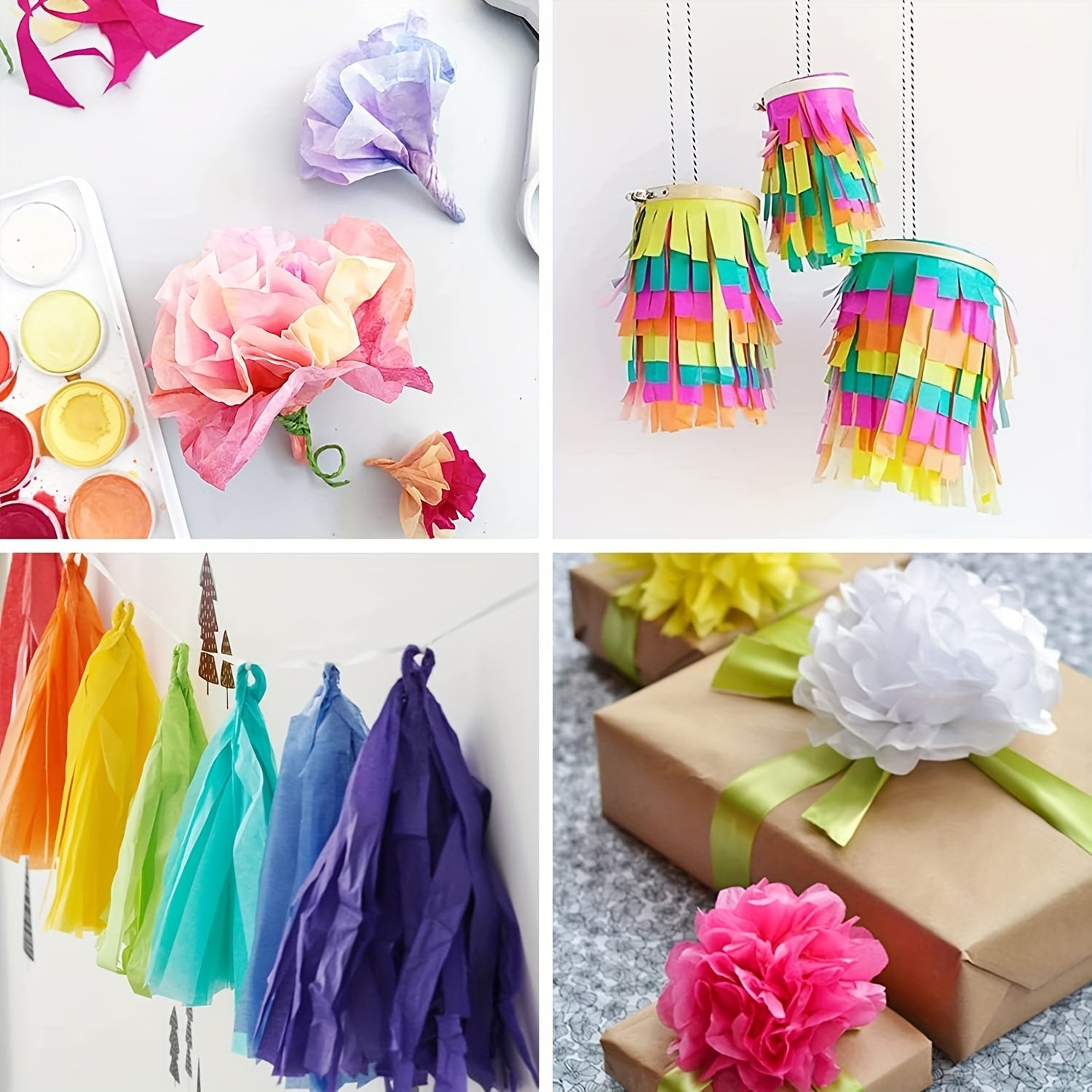 360 Sheets 36 Multicolor Tissue Paper Bulk Gift Wrapping Tissue Paper