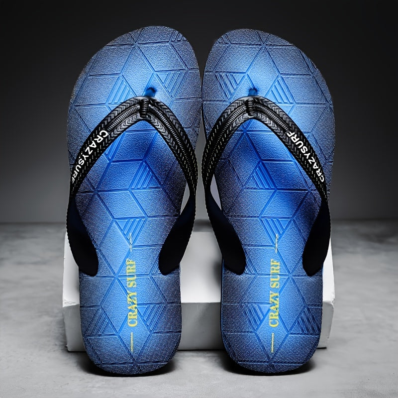 Men's Non Slip Flip Flops Coffee Cerulean