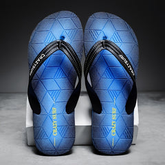 Men's Non Slip Flip Flops Coffee Cerulean