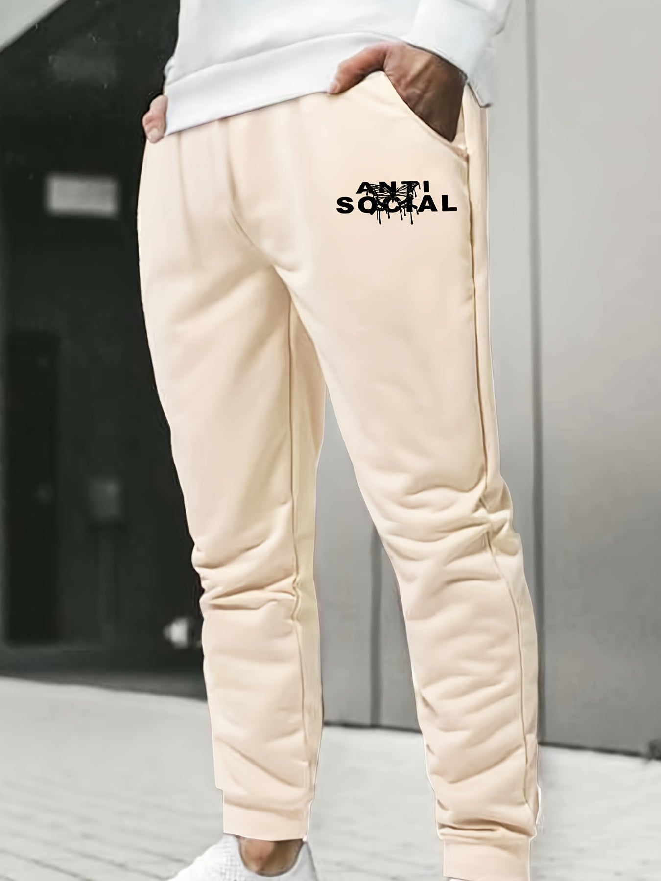 Men's Custom Print Drawstring Sweatpants with Pockets