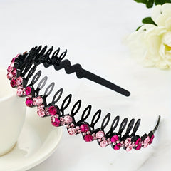Flower Rhinestone Shining Headband - Hair Accessories