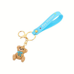 Arrival Bear Doll Pendant Keychain PVC Soft Glue Alloy Decoration Cartoon