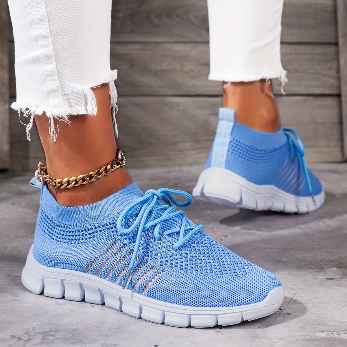 Women's Canvas Lace-Up Sneakers Flat Sport Shoes
