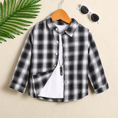 Boys Plaid Button up Shirt Long Sleeve