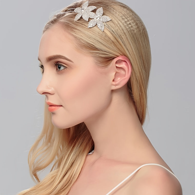 Flower Rhinestone Hairband Headband Princess Tiara Wedding Birthday