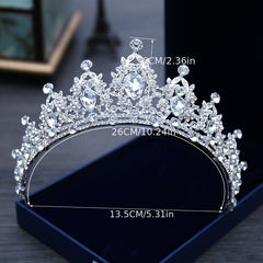 Colorful Rhinestone Crown Hairband Bridal Wedding Party Decor