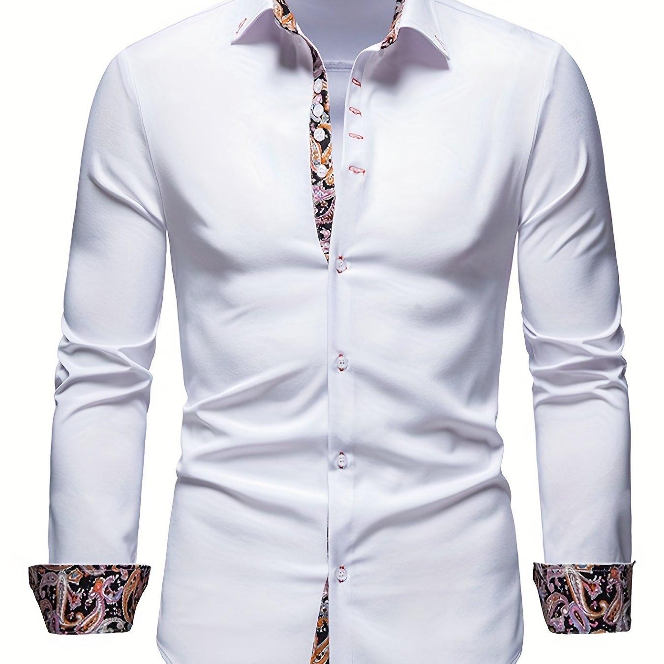 Paisley Binding Men's Button Up Shirt
