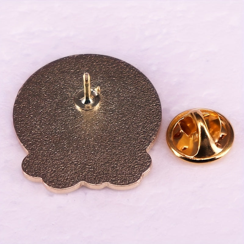 Midnight Clock Brooch Pin Accessory Dark Style Christmas Year Gift
