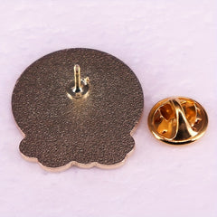 Midnight Clock Brooch Pin Accessory Dark Style Christmas Year Gift