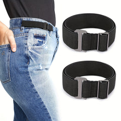 2 Pack Ruicyg No Buckle Stretch Men's Belt