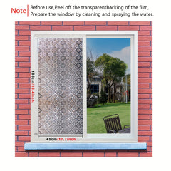 Frosted Retro Geometric Window Film Decorative Privacy Glass Anti collision