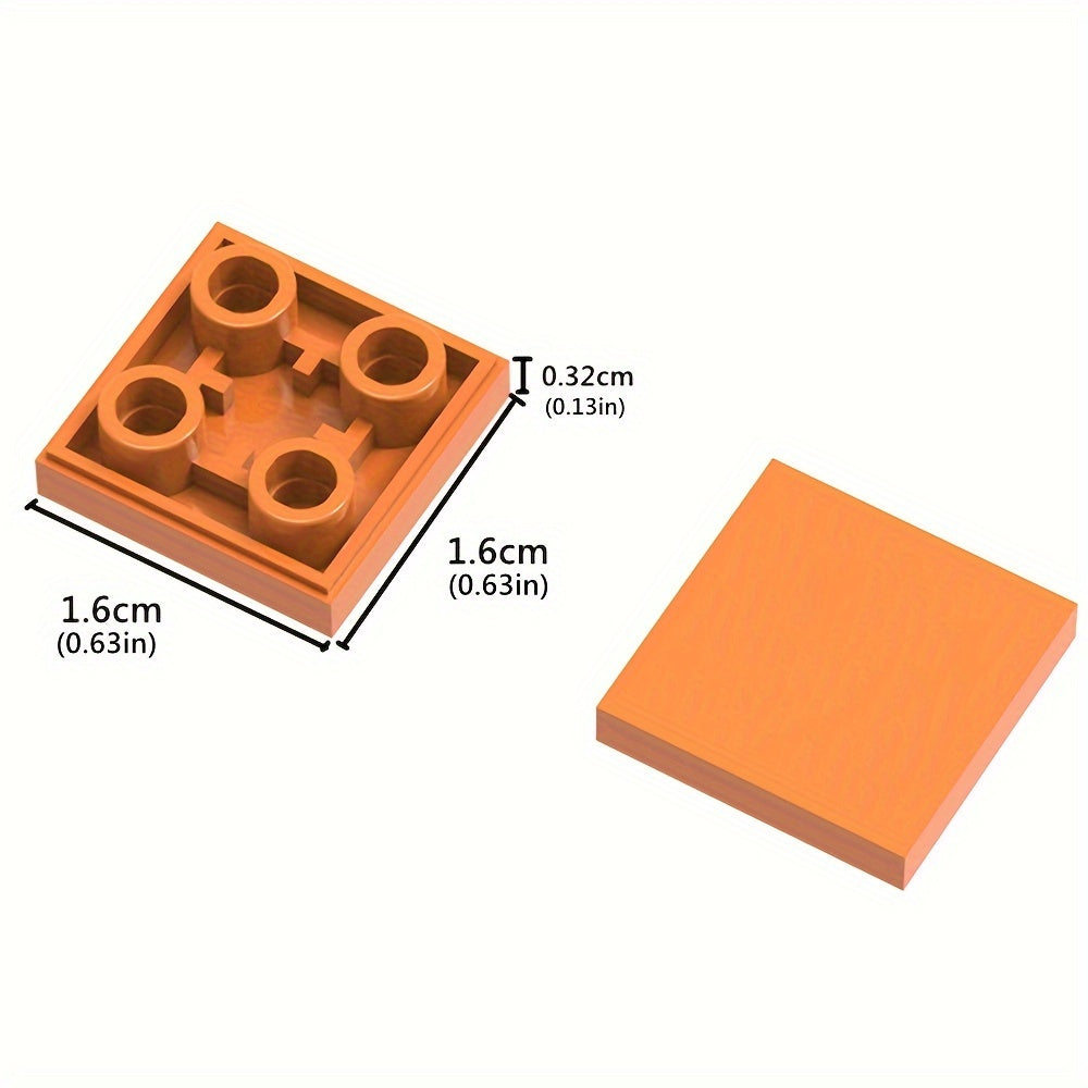 20pcs ABS Building Blocks Set 2x2 Inch Plates Low Walls