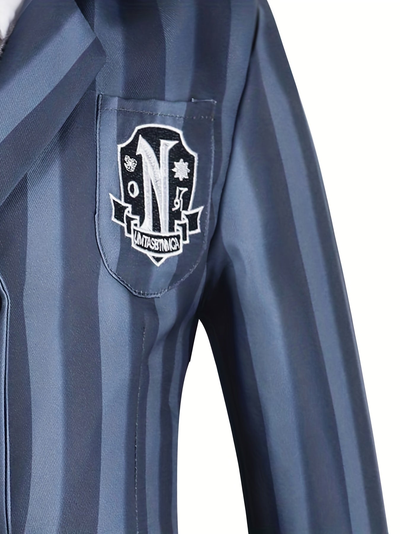 Girls School Uniform Dress Cosplay Costume Striped Coat Dress Sweater