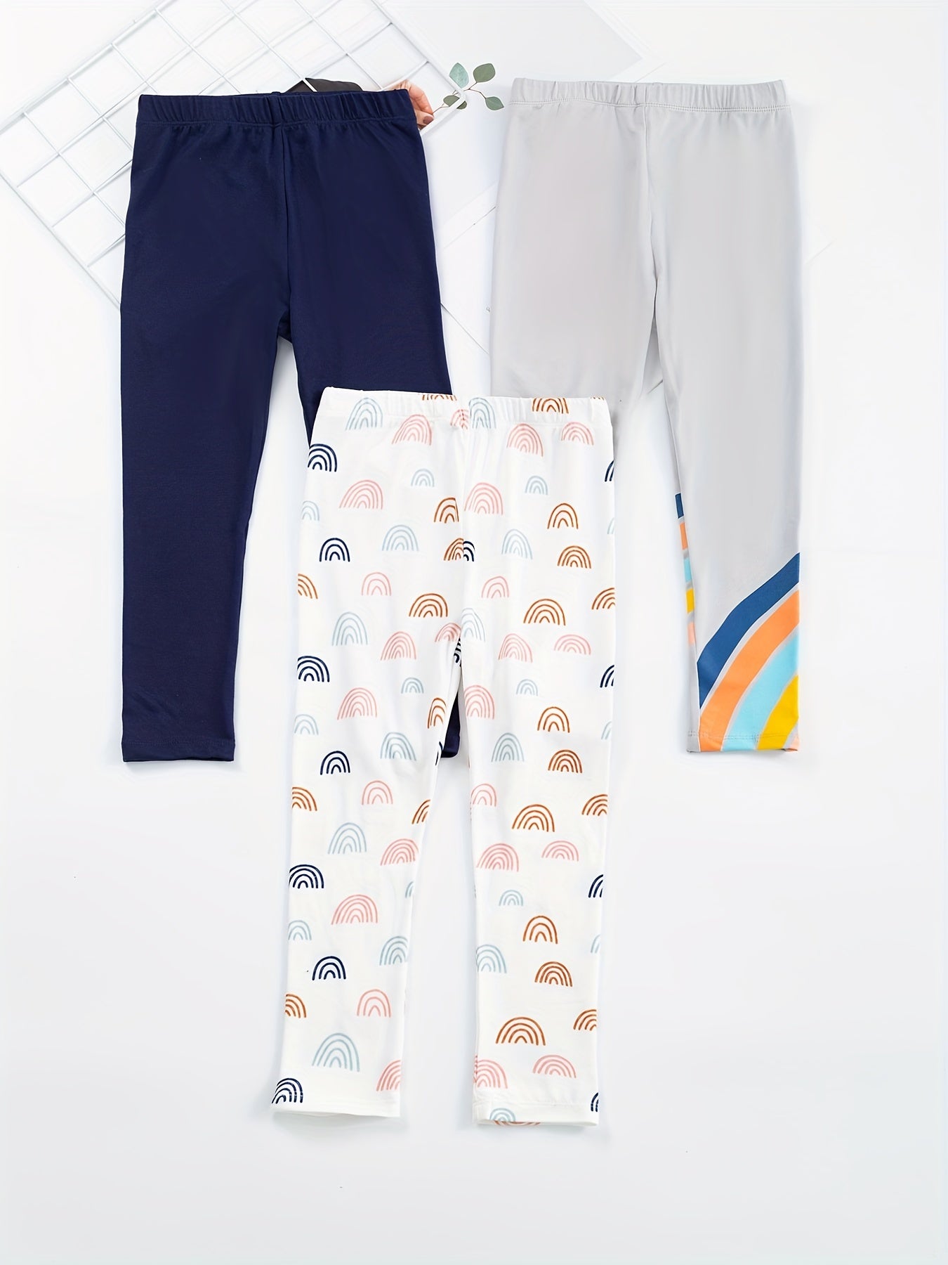 Girls' Stretch Casual Pants Leggings Set for Kids Outfit