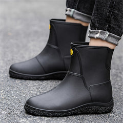 Men's Knee High Rain Boots Waterproof Non Slip Outdoor Work Fishing